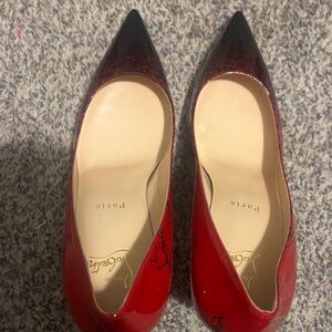 Christian Louboutin Red and Black Heels